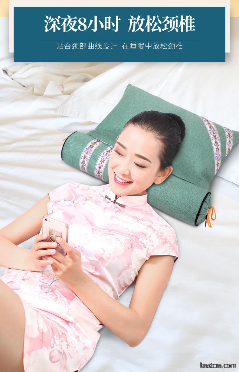 可拆卸组合艾草枕 圆柱睡觉艾灸护颈艾草颈椎枕 厂家批发颈椎枕头